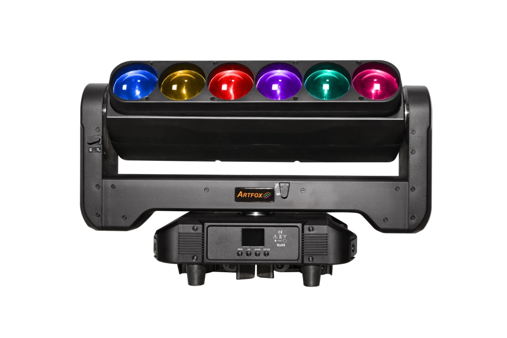 LED Moving Head:6x60w RGBW LEDs, Beam Wash 2-in-1, Pixel tech